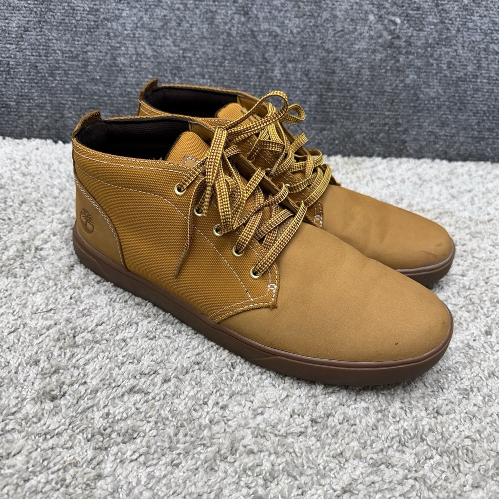 Timberland Earthkeepers Chukka Boots Wheat Nubuck Canvas‎ Mens Size 10 A1115